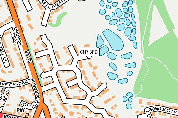 CH7 3FD map - OS OpenMap – Local (Ordnance Survey)