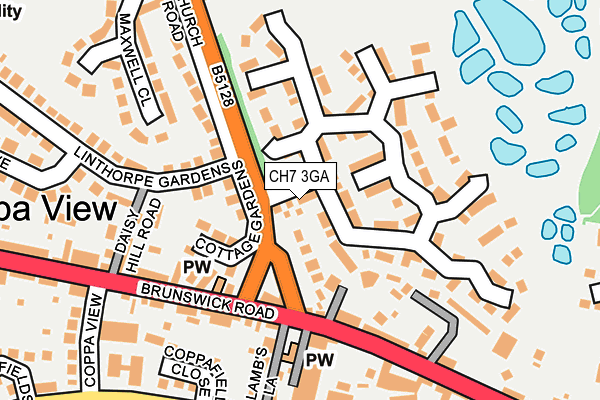 CH7 3GA map - OS OpenMap – Local (Ordnance Survey)