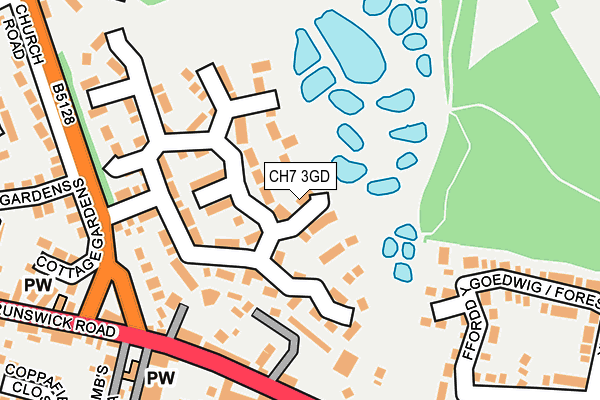 CH7 3GD map - OS OpenMap – Local (Ordnance Survey)