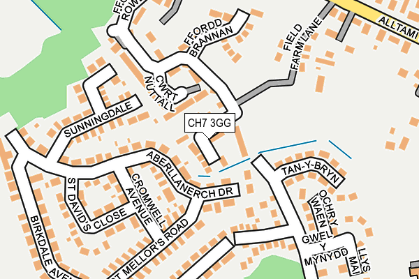 CH7 3GG map - OS OpenMap – Local (Ordnance Survey)