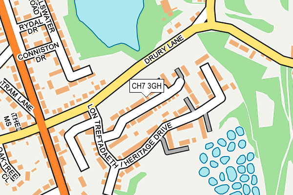 CH7 3GH map - OS OpenMap – Local (Ordnance Survey)