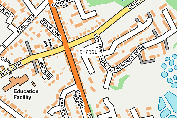 CH7 3GL map - OS OpenMap – Local (Ordnance Survey)