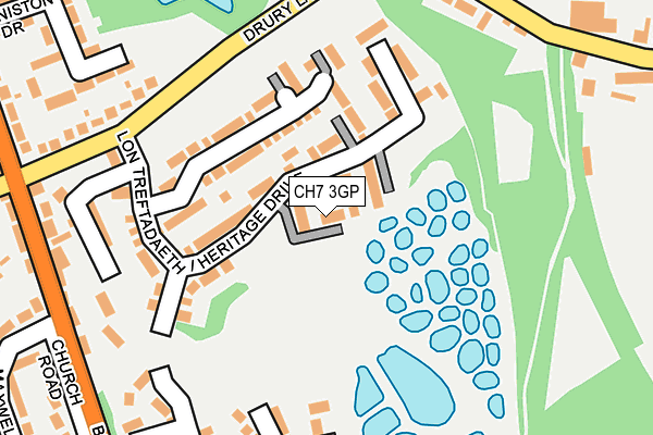 CH7 3GP map - OS OpenMap – Local (Ordnance Survey)