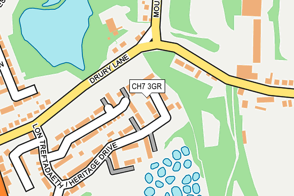 CH7 3GR map - OS OpenMap – Local (Ordnance Survey)