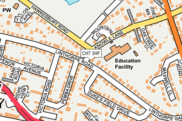 CH7 3HF map - OS OpenMap – Local (Ordnance Survey)