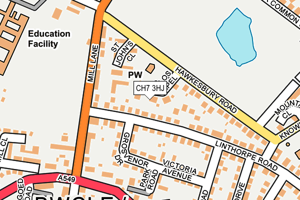 CH7 3HJ map - OS OpenMap – Local (Ordnance Survey)