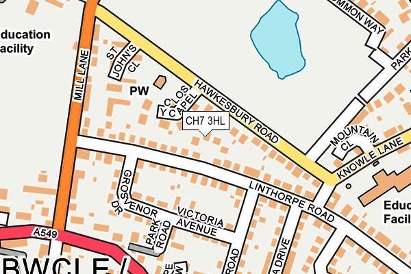 CH7 3HL map - OS OpenMap – Local (Ordnance Survey)