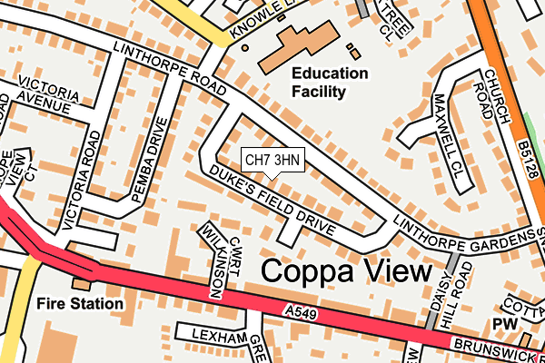 CH7 3HN map - OS OpenMap – Local (Ordnance Survey)