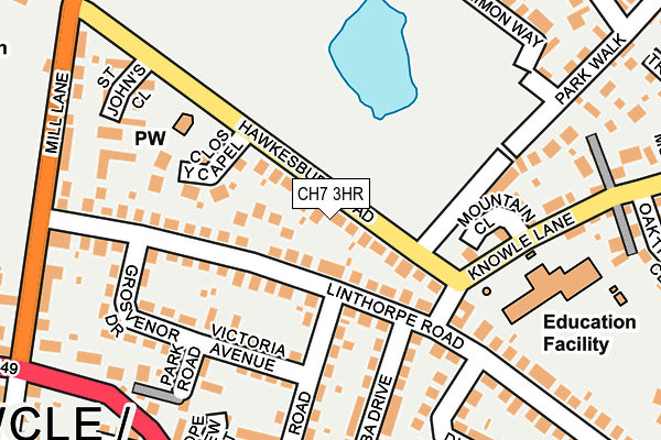 CH7 3HR map - OS OpenMap – Local (Ordnance Survey)