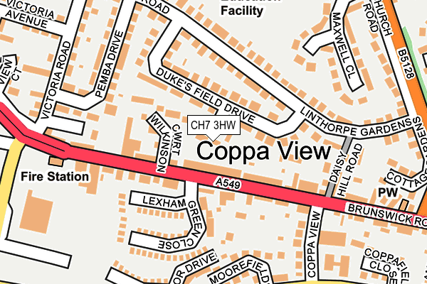 CH7 3HW map - OS OpenMap – Local (Ordnance Survey)