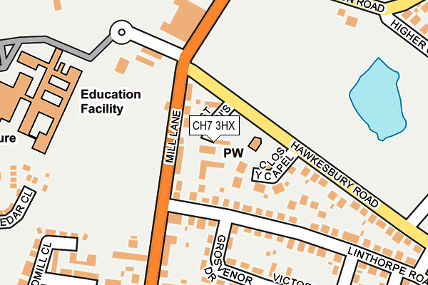 CH7 3HX map - OS OpenMap – Local (Ordnance Survey)