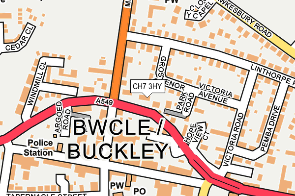 CH7 3HY map - OS OpenMap – Local (Ordnance Survey)