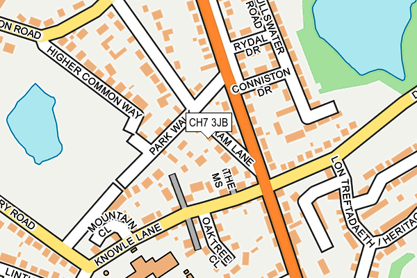 CH7 3JB map - OS OpenMap – Local (Ordnance Survey)