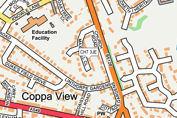 CH7 3JE map - OS OpenMap – Local (Ordnance Survey)