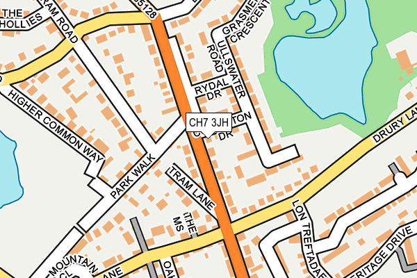 CH7 3JH map - OS OpenMap – Local (Ordnance Survey)