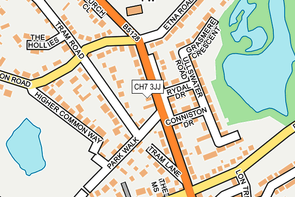 CH7 3JJ map - OS OpenMap – Local (Ordnance Survey)