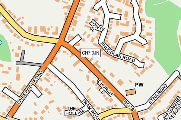 CH7 3JN map - OS OpenMap – Local (Ordnance Survey)