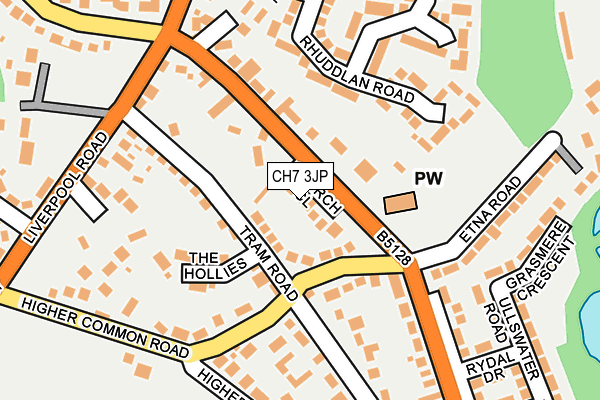 CH7 3JP map - OS OpenMap – Local (Ordnance Survey)