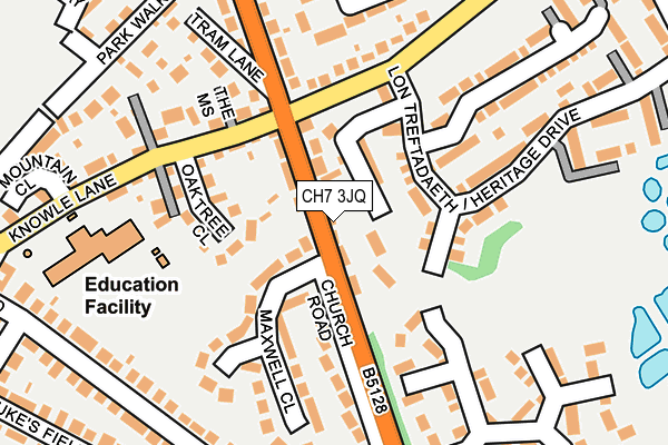 CH7 3JQ map - OS OpenMap – Local (Ordnance Survey)