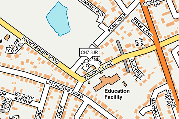 CH7 3JR map - OS OpenMap – Local (Ordnance Survey)