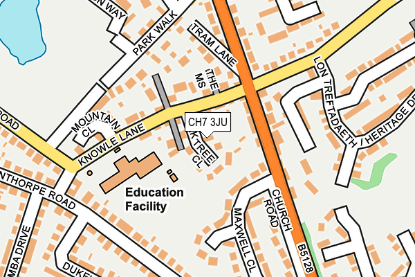 CH7 3JU map - OS OpenMap – Local (Ordnance Survey)