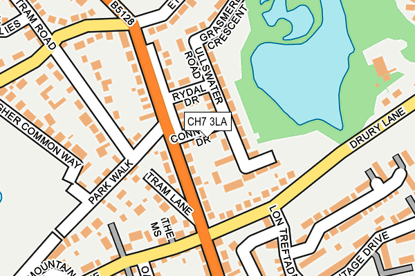 CH7 3LA map - OS OpenMap – Local (Ordnance Survey)