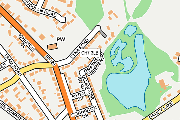 CH7 3LB map - OS OpenMap – Local (Ordnance Survey)