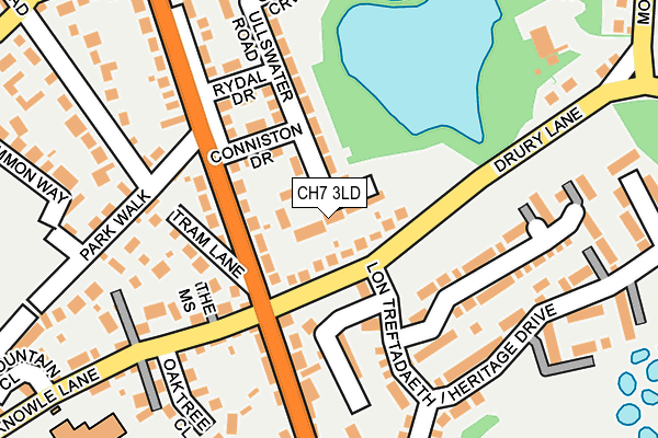 CH7 3LD map - OS OpenMap – Local (Ordnance Survey)