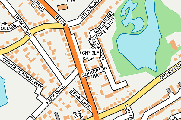CH7 3LF map - OS OpenMap – Local (Ordnance Survey)