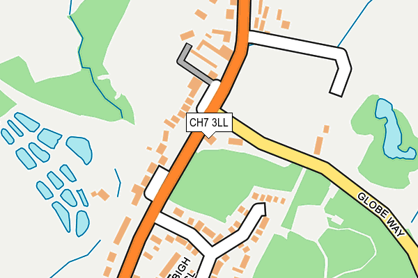 CH7 3LL map - OS OpenMap – Local (Ordnance Survey)