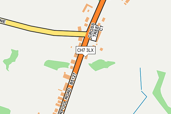 CH7 3LX map - OS OpenMap – Local (Ordnance Survey)