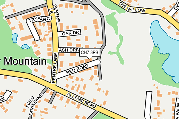 CH7 3PB map - OS OpenMap – Local (Ordnance Survey)
