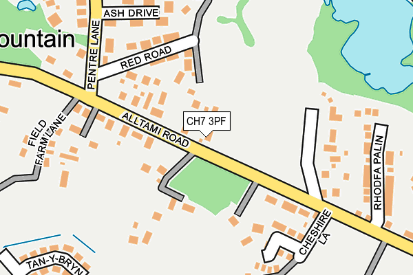 CH7 3PF map - OS OpenMap – Local (Ordnance Survey)