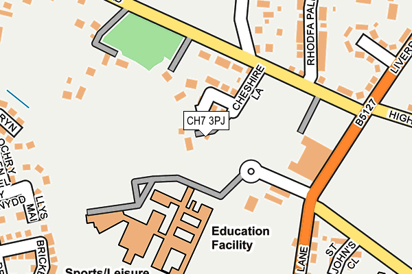 CH7 3PJ map - OS OpenMap – Local (Ordnance Survey)