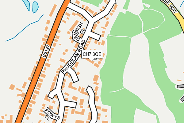 CH7 3QE map - OS OpenMap – Local (Ordnance Survey)