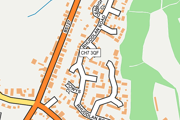 CH7 3QF map - OS OpenMap – Local (Ordnance Survey)