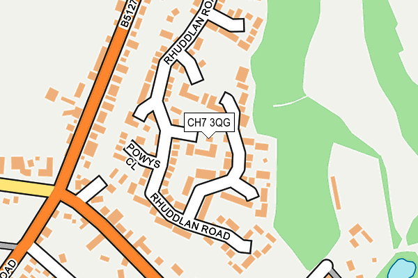 CH7 3QG map - OS OpenMap – Local (Ordnance Survey)