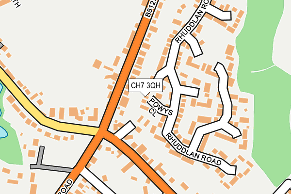 CH7 3QH map - OS OpenMap – Local (Ordnance Survey)