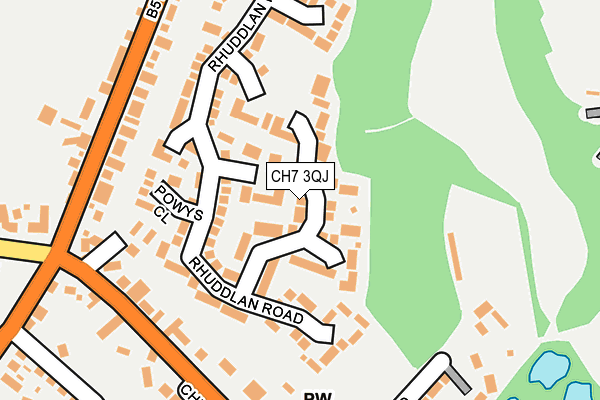 CH7 3QJ map - OS OpenMap – Local (Ordnance Survey)