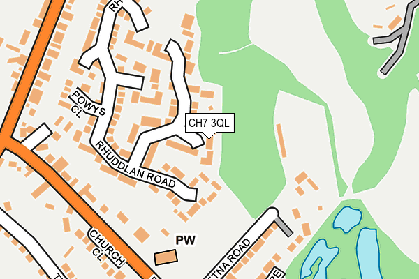 CH7 3QL map - OS OpenMap – Local (Ordnance Survey)