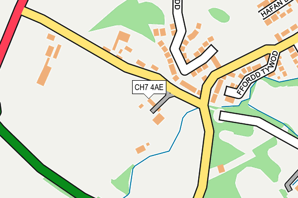 CH7 4AE map - OS OpenMap – Local (Ordnance Survey)