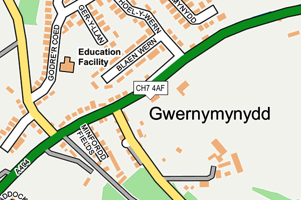 CH7 4AF map - OS OpenMap – Local (Ordnance Survey)