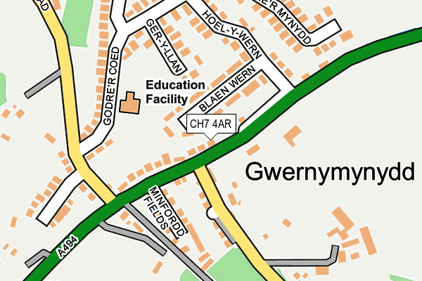 CH7 4AR map - OS OpenMap – Local (Ordnance Survey)