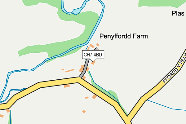 CH7 4BD map - OS OpenMap – Local (Ordnance Survey)