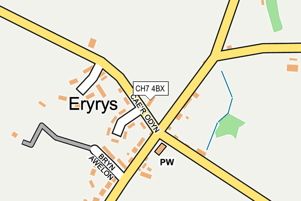 CH7 4BX map - OS OpenMap – Local (Ordnance Survey)