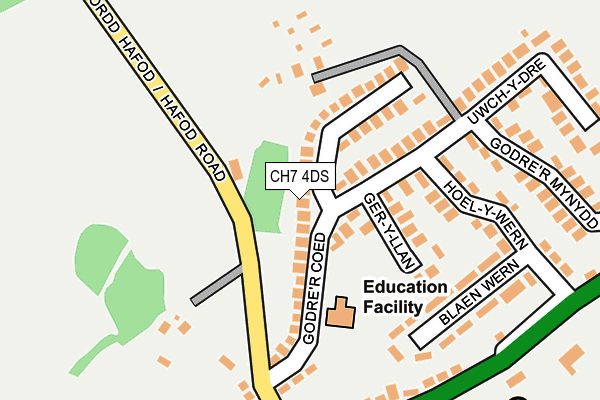 CH7 4DS map - OS OpenMap – Local (Ordnance Survey)