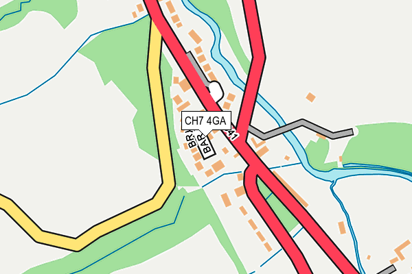 CH7 4GA map - OS OpenMap – Local (Ordnance Survey)