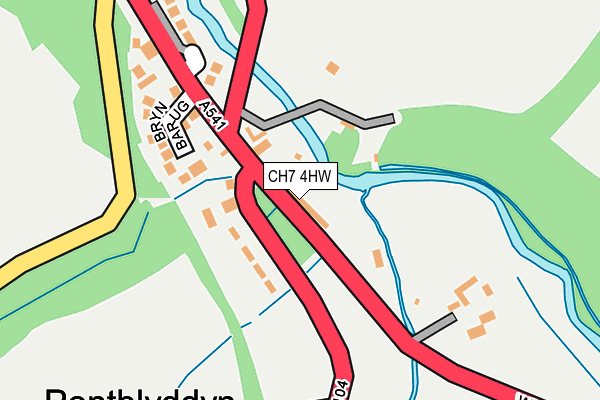 CH7 4HW map - OS OpenMap – Local (Ordnance Survey)