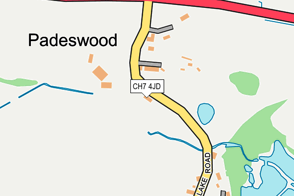 CH7 4JD map - OS OpenMap – Local (Ordnance Survey)