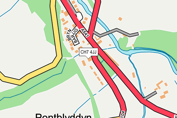 CH7 4JJ map - OS OpenMap – Local (Ordnance Survey)